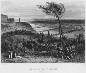 Crossing the River Niemen in June 1812, Engraved by Beyer and Doherty